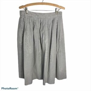 Asos Mosaic Floral Pleated Gray Midi Skirt Sz 8 Women’s